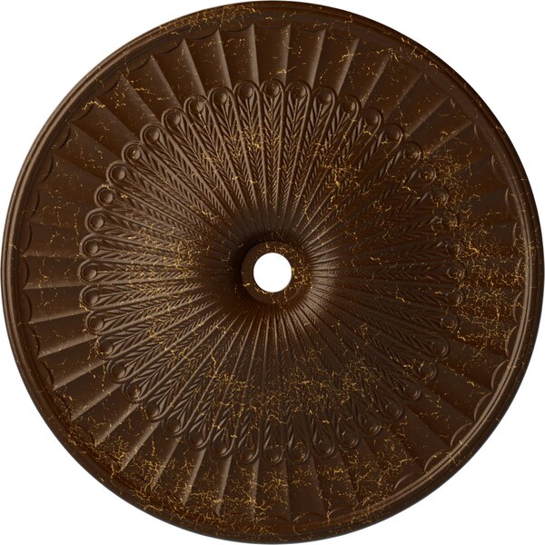 Ekena Millwork Galveston Ceiling Medallion (Canopies up to 5 7/8"), 51"OD x 3 5/8"ID x 3 3/8"P, Root Beer Crackle CM51GLRBC - main